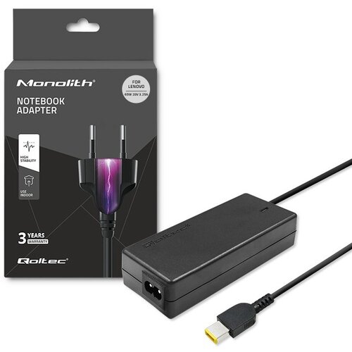 Qoltec 50053 Power adapter for Lenovo | 65W | 20V | 3.25A | Slim tip+pin | +power cable Cene