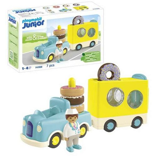  71702 - JUNIOR 1.2.3: Verr&amp;uuml;ckter Donut Truck mit Stapel- und Sortierfunktion - 1 k. Slike