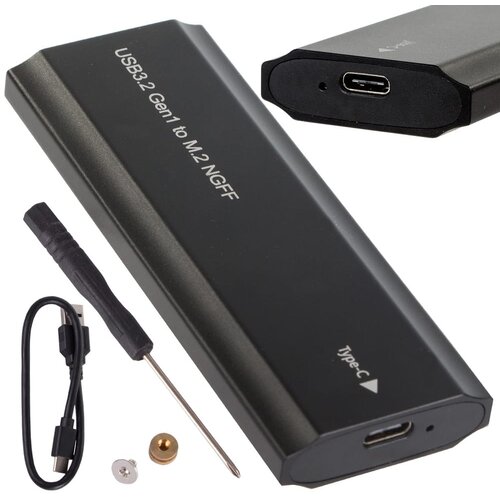 Hard disk adapter m.2 sata ngff usb 3.1 usb type-c crni Cijene