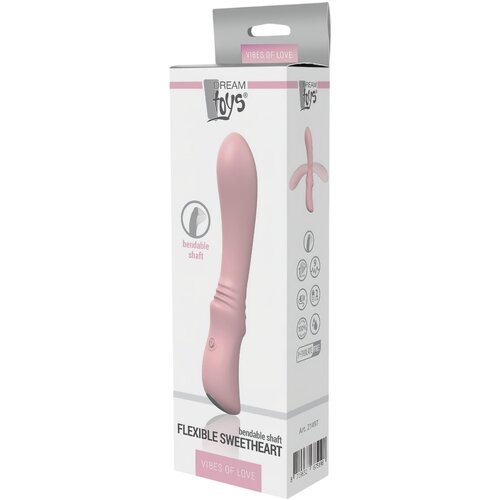 DREAMTOYS Vibes of Love Sweetheart - vibrator z možnostjo polnjenja, prilagodljiv za točko G (roza) Slike
