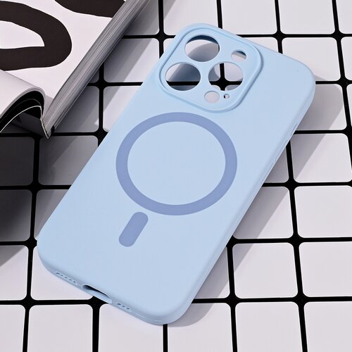 Torbica Magsafe Pure color za iPhone 15 Pro 6.1 svetlo plava Slike