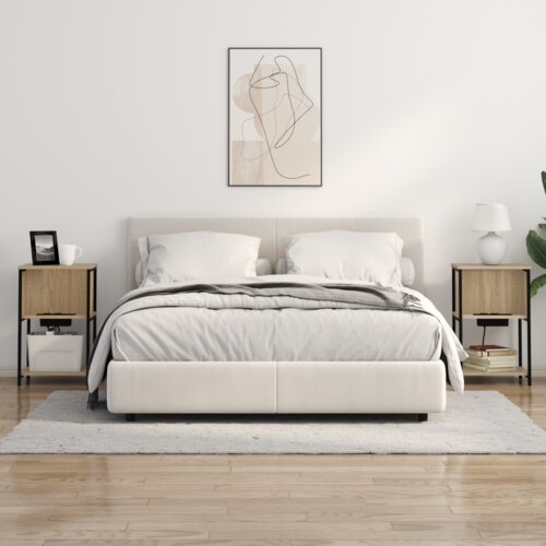 VidaXL Noćni ormar sonoma hrast 38 x 31 x 61 cm Konstruirano drvo Slike