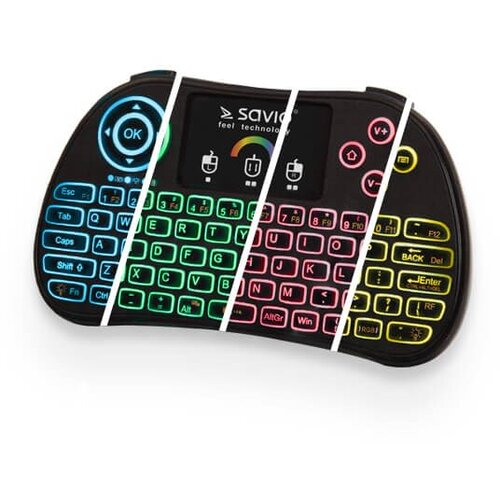 Savio KW-03 illuminated wireless mini keyboard rgb tv box, smart tv, consoles, pc KW-03 Cijene
