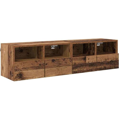 VidaXL TV zidni ormari Zidne 2 pcs Staro drvo 60 x 30 x 30 cm Slike