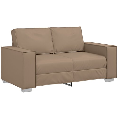 vidaXL Dvosedežna kavč Cappuccino 120 cm iz umetnega usnja, (22054609) Cene