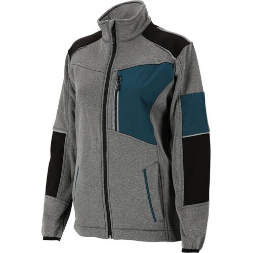 Lahti Pro ženska radna jakna od flisa sivo-crno-tirkizna M L4042202 Slike