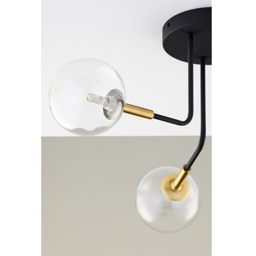 Jupiter 2039 - Luster na &amp;scaron;ipci BURANO 3xG9/10W/230V crna/zlatna/prozirna Slike