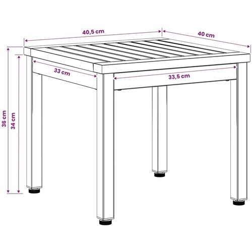  Stolić za kavu Prirodna i bijela 40 x 40 5 x 36 cm - 40 x 40 5 x 36 cm Prirodna i bijela Slike