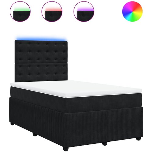 Maison Chic Box spring postelja - Vzmetna postelja z vzmetnico črna 120x190 cm žamet SL4414, (21888816) Cene