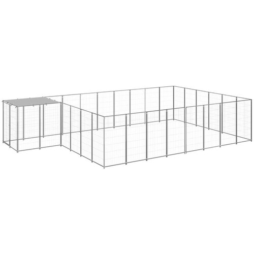  Pasji boks srebrn 15,73 m² jeklo Cene