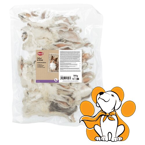 Trixie Rabbit Ears With Fur 500g, Zečije Uši Sa Krznom Cene