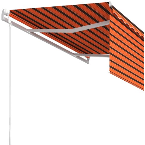  Automatska tenda na uvlačenje s roletom 3x2,5m narančasto-smeđa Slike