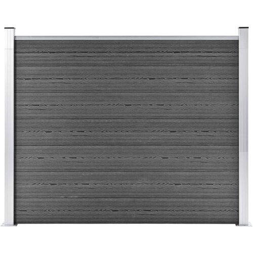 vidaXL Ograjni panel WPC 180x146 cm črn Cene