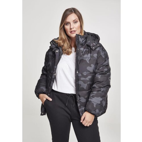 Urban Classics Ladies Boyfriend Camo Puffer Jacket darkcamo Slike