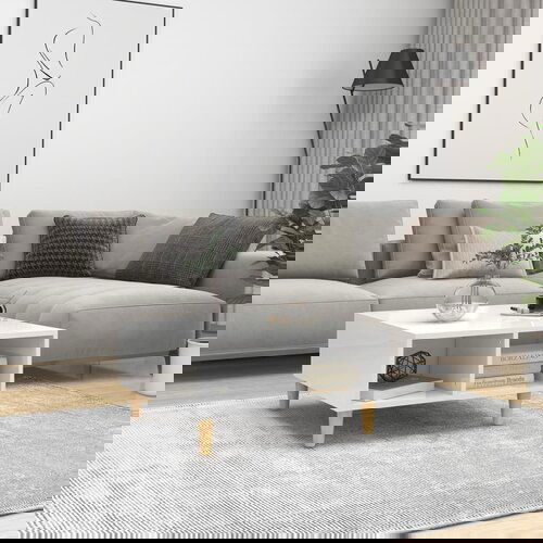 VidaXL Klubska mizica visok sijaj bela 60x60x30 cm iverna plo&amp;scaron;ča Slike