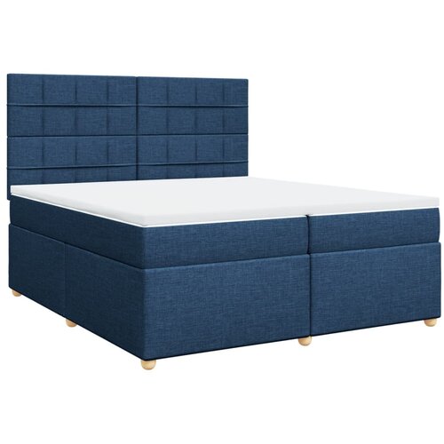 vidaXL Krevet s oprugama i madracem plavi 200 x 200 cm od tkanine Cene