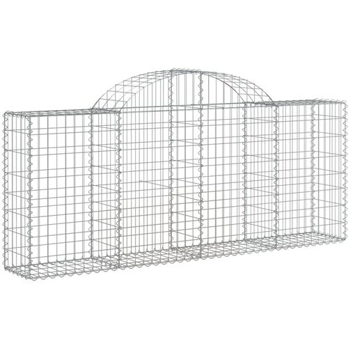  Lučne gabionske ko&amp;scaron;are 25 kom 200x30x80/100cm pocinčano željezo Slike
