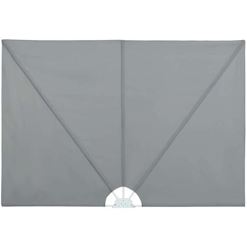  Sklopiva bočna tenda siva 400 x 200 cm Slike