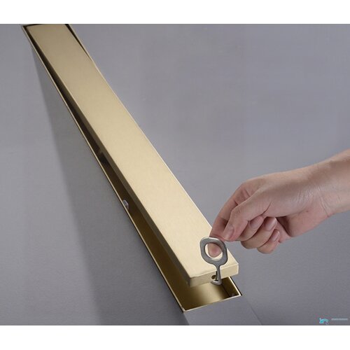 EYN Kanaleta v mat zlati barvi (bru&amp;scaron;eno zlato) 80 cm ali 60 cm | GBK1004 &amp;mdash; 60 cm Slike