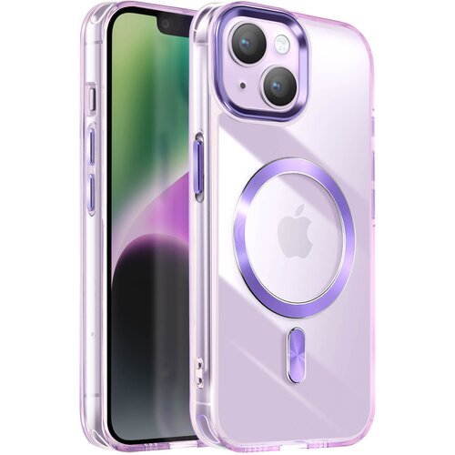 AVIZAR Ohišje MagSafe za iPhone 15 Plus in 14 Plus Crystal Color Back, Vijolična, (5000013684) Cene