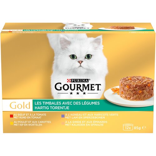 JUMBO pakiranje: Gourmet Gold 96 x 85 g - Govedina, pi&scaron;čanec, jagnjetina, puran z zelenjavo Cijene