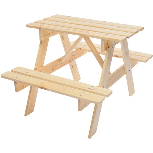 Timbela Piknik miza za 2 otroka, trden les jelke - zunanja in notranja uporaba - 60x80xV50 cm - M012-1, (21827974) Cene