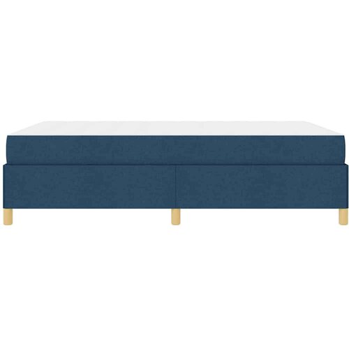 Box spring krevet Plava i bijela 140 x 190 cm tkanina Slike