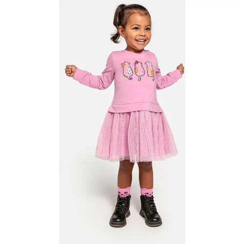 Coccodrillo Obleka za dojenčka roza barva