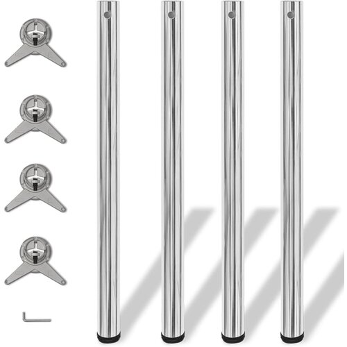 vidaXL 4 Podesive Noge za Stol Boja Krom 870 mm Cijene