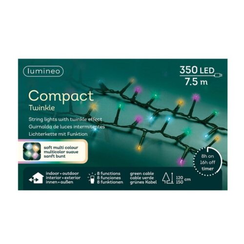 Spoljašnje Led novogodišnje lampice 8 funkcija Multi L750cm Lumineo 495255 Slike