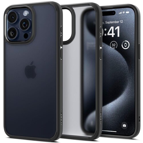 Spigen Ovitek Ultra Hybrid za iPhone 15 Pro, prozoren in črn, (21521799) Slike