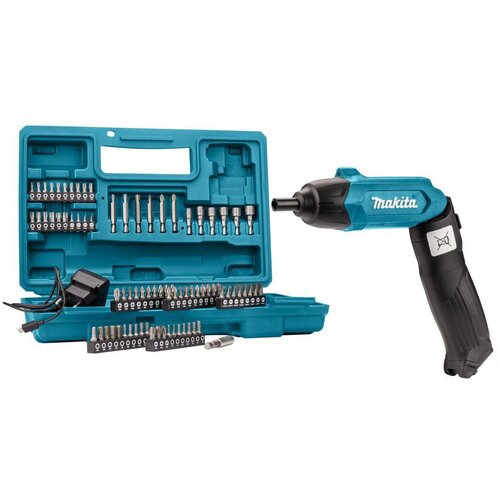 Makita Akumulatorski vijačnik DF001DW (3,6 V, 1 x Li-Ion baterija, 220 vrt./min, 81-delni set dodatkov) Slike