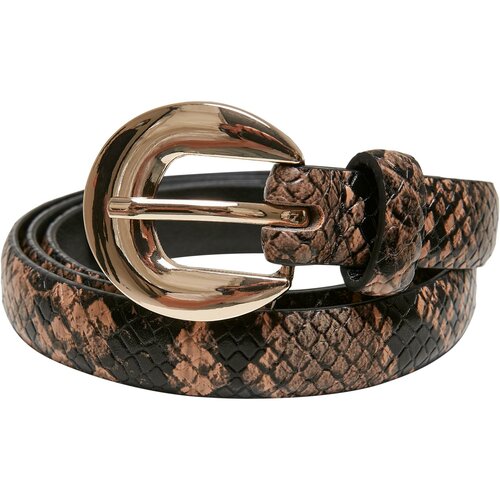 Urban Classics Accessoires Snake Synthetic Leather Ladies Belt beige/black Slike