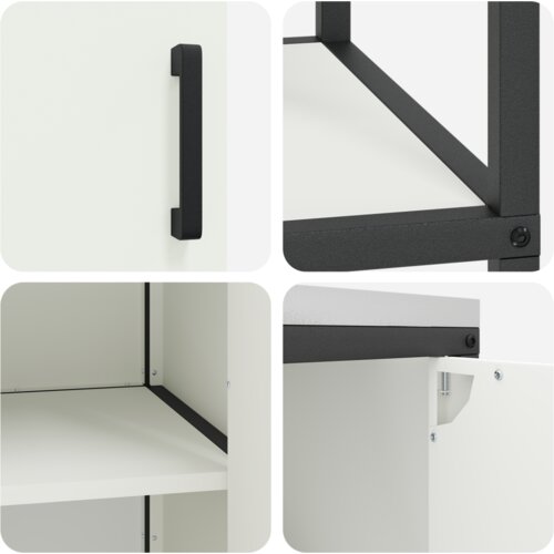 vidaXL Kuhinjski set za shranjevanje 3 pcs Bela 180 x 50 x 92 cm Cene