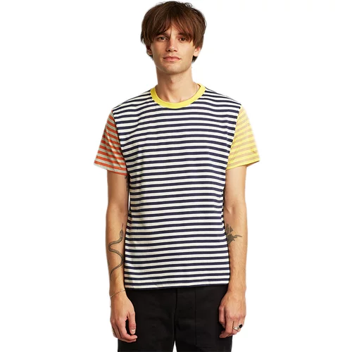 DEDICATED T-shirt Stockholm Block Stripes Multi Color