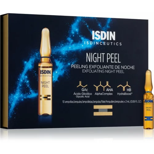 ISDIN ceutics Night Peel eksfoliacijski piling serum v ampulah 10x2 ml