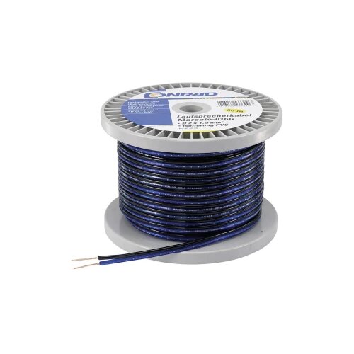 TRU COMPONENTS Kabel za zvučnike 2 x 0.80 mm˛ plave, crne boje Conrad Components 1386697 30 m Slike