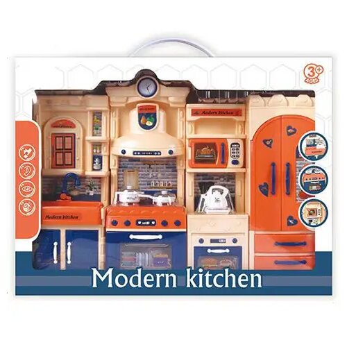 Magic Toys Modern Kitchen narančasto-plava kuhinja sa zvukom i svijetlom Cene