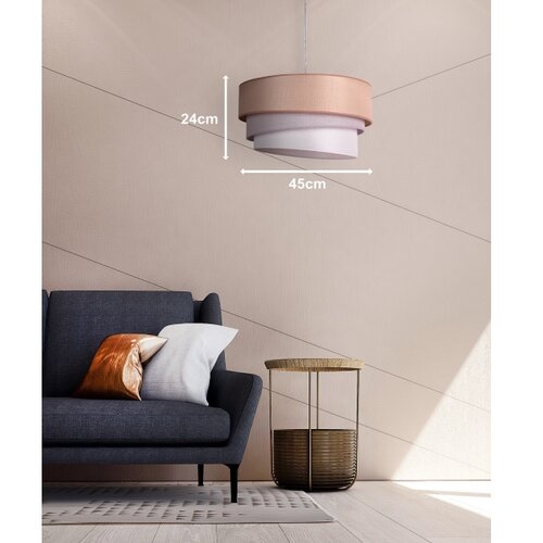  Duolla - Luster na sajli TRIO 1xE27/40W/230V prečnik 45 cm smeđa/siva/srebrna Slike