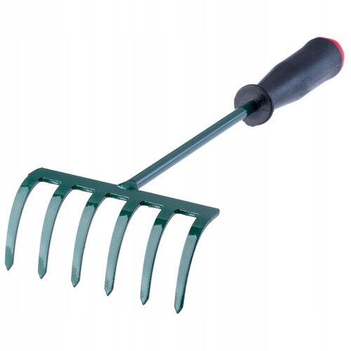 KADAX Majhne kovinske grablje za listje in travo, vrt, 30 cm, ročaj s 6 zobmi, (5000353765) Slike