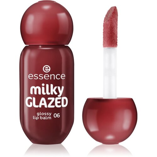 Essence milky GLAZED tonirani balzam za ustnice s sijajem odtenek 06 Cherry on Top 4 ml Slike