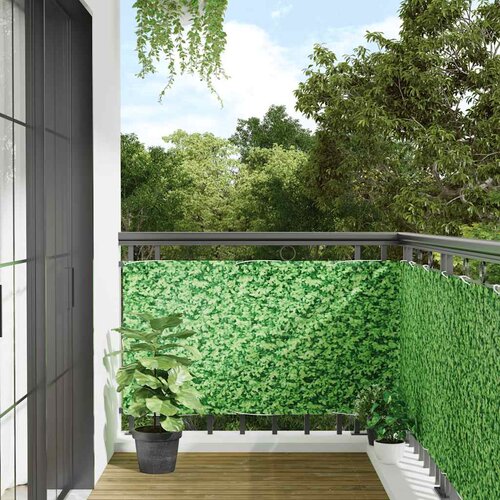 Furnova Balkonsko platno vzorec rastlin zelena 400x75 cm PVC, (21919074) Cene