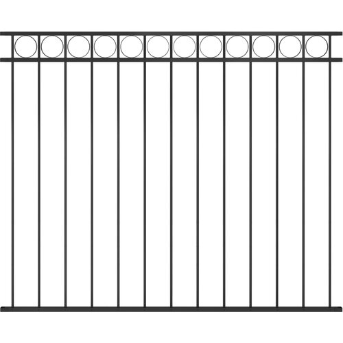 VidaXL Ograjni panel iz jekla 1,7x1,5 m črn Slike