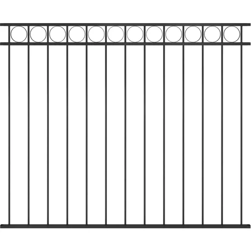 vidaXL Panel za ogradu čelični 1,7 x 1,5 m crni