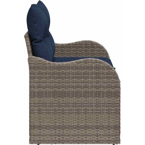  Vrtni kauč s jastukom s pohranom 121 x 62 x 69 cm poliratan Slike