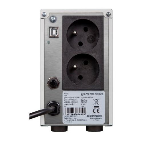 EVER ECO PRO 1000 AVR CDS Line-Interactive 1 kVA 650 W 2 AC outlet(s) Cijene
