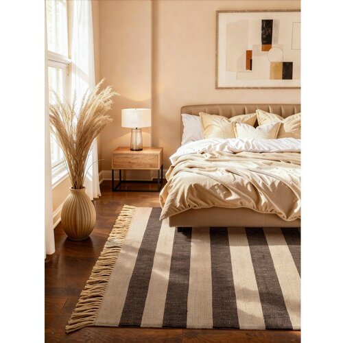 Hanse Home Crni/krem ručno rađen juten tepih 120x170 cm Playa &amp;ndash; Slike
