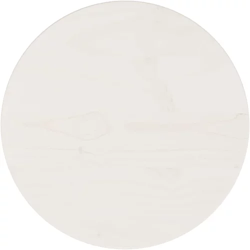  Ploča za stol bijela Ø 30 x 2,5 cm od masivne borovine