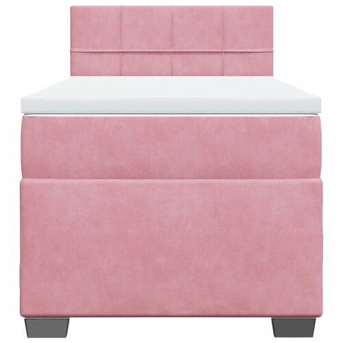 Box spring krevet s madracem ružičasti 90x190 cm bar&amp;scaron;unasti Slike