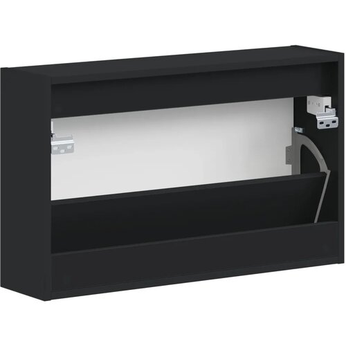  Ormar za cipele na zidu ALKMAAR 71 x 17 x 43 cm Crna - Crna Slike